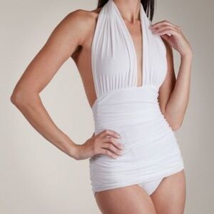 Norma Kamali Bill White Halter Swimsuit Size Medium